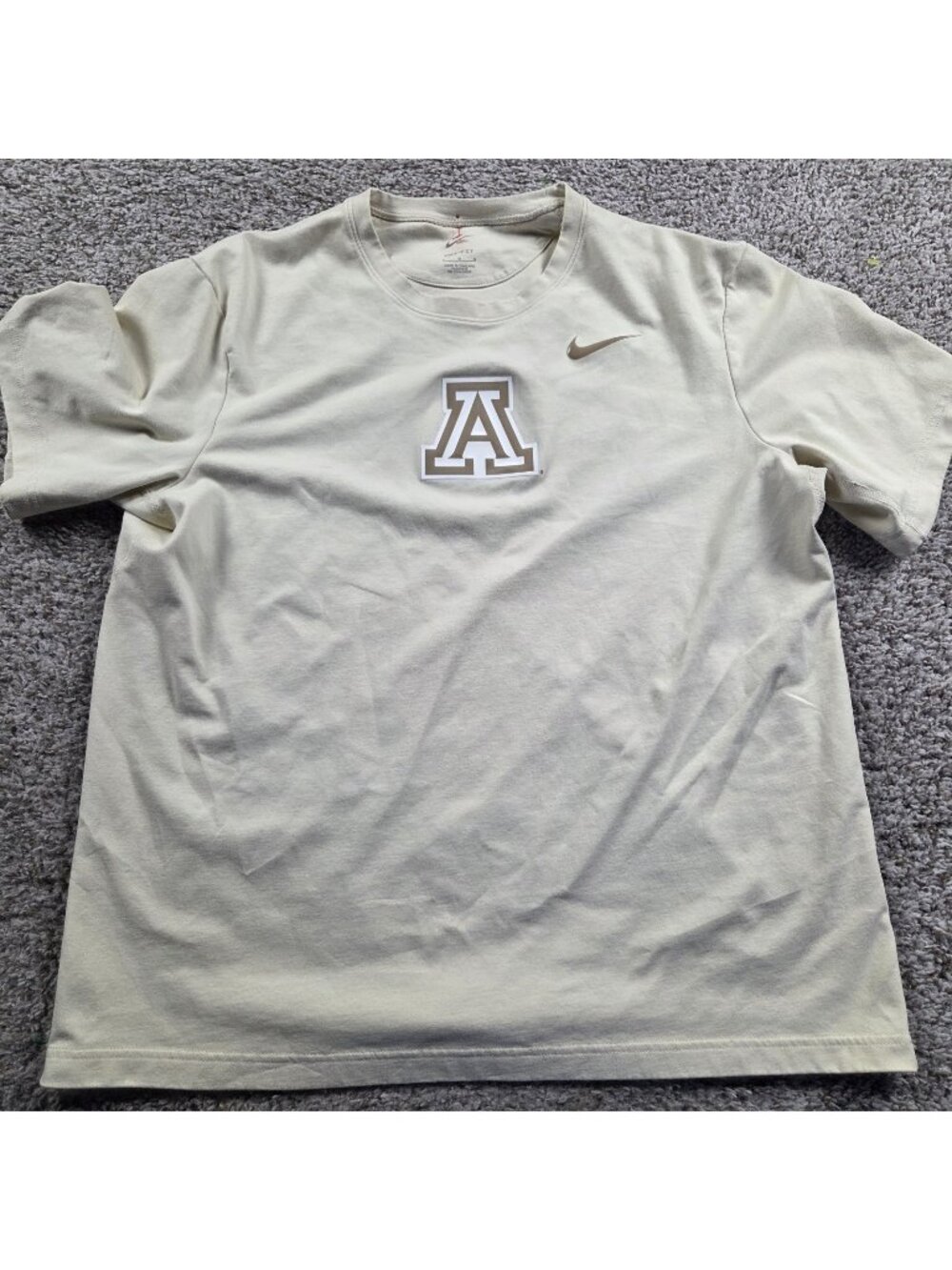 Nike Arizona Wildcats T Shirt Mens Large Cream Short Sleeve